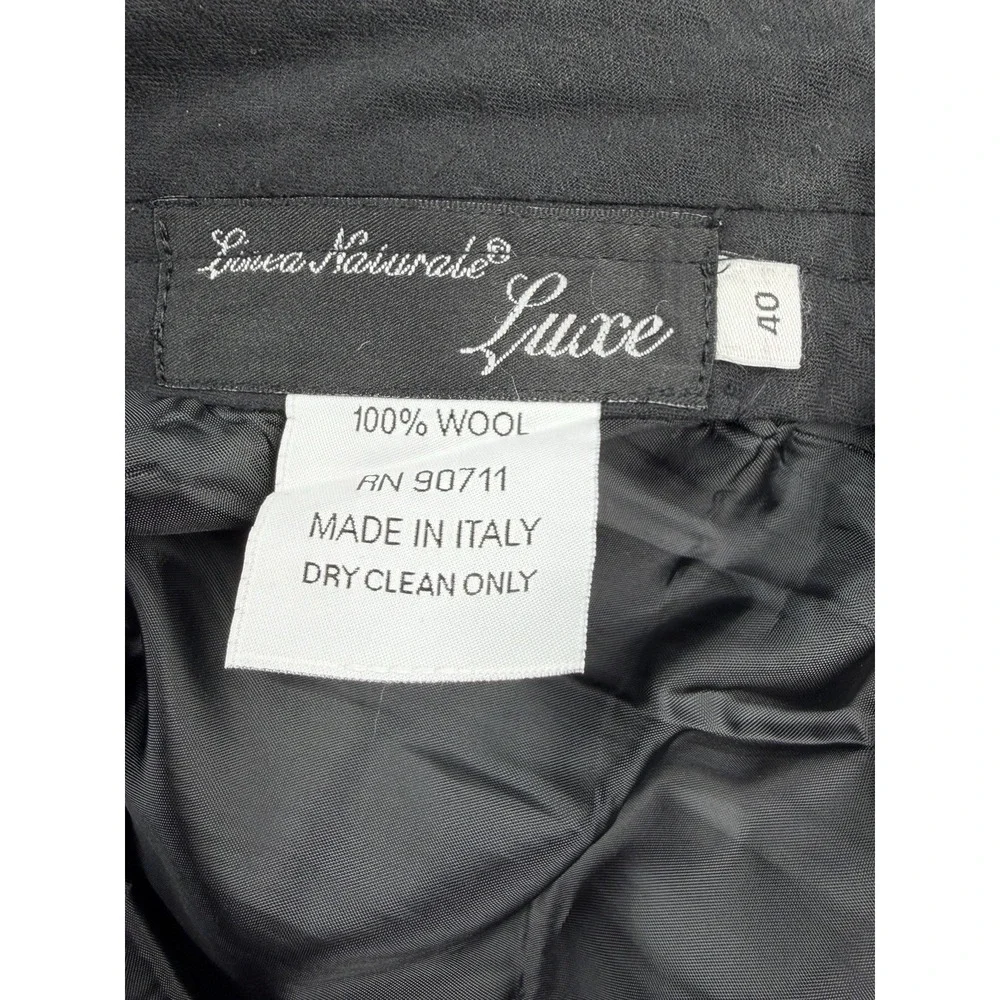 Luciano Natazzi Pure Wool Dress Pants Men's Size 40 Dark Green Made In‎ Italy